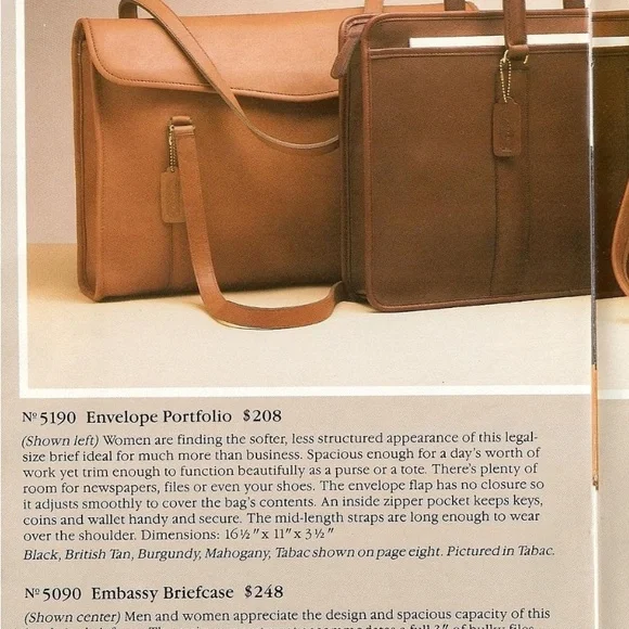 Coach Vintage Bonnie Cashin Slim Satchel Briefcase Embassy